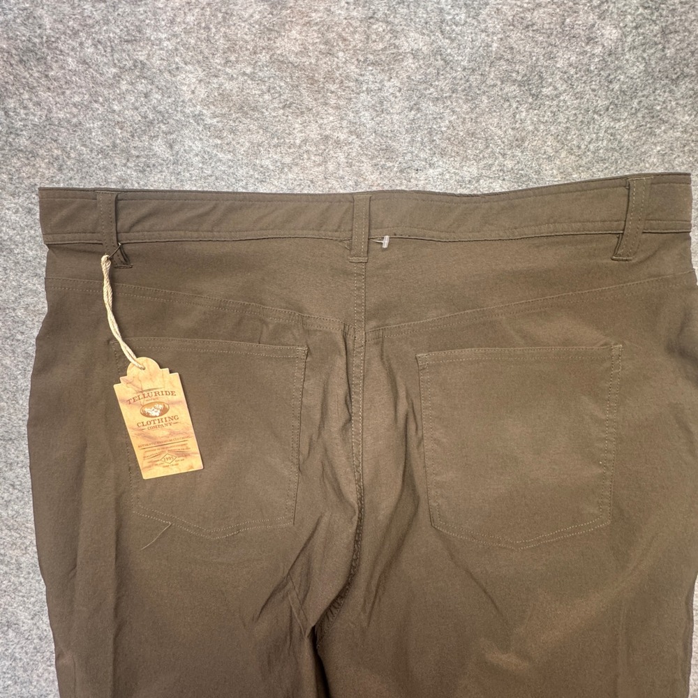 Telluride Clothing Company Mens Brown Stretch Straight Leg Pants 38x32 New - Picture 9 of 10